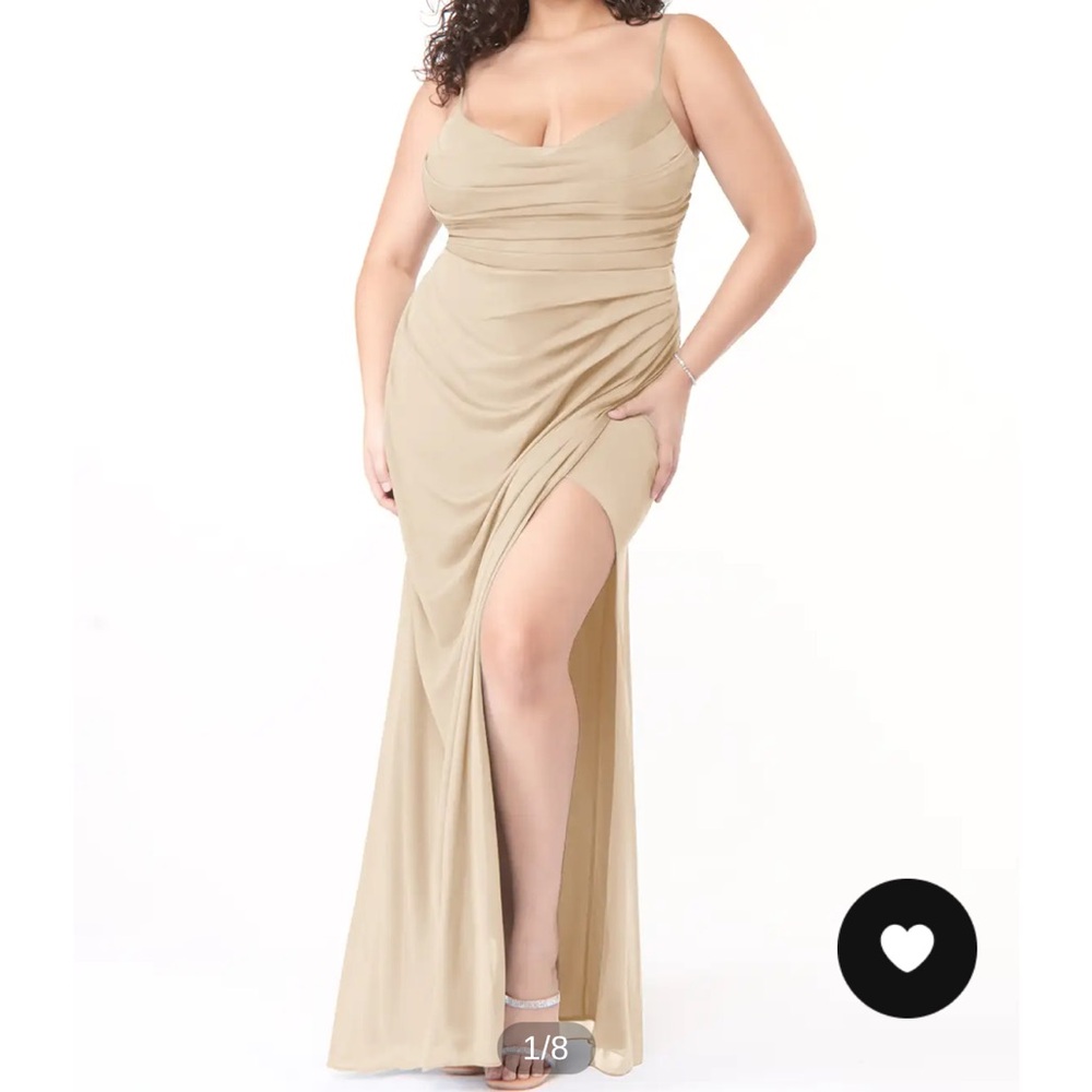 Azazie champagne bridesmaids dress